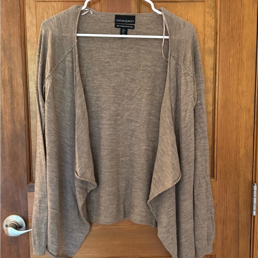 Cynthia Rowley Tan Cardigan Sweater Never Worn